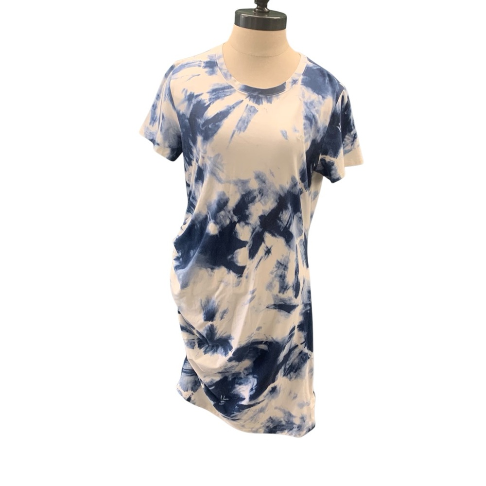 Ralph Lauren Black Label Blue and White Asymmetrical Dress